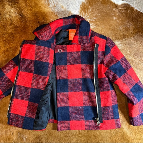Toddler plaid pea coat - Picture 4 of 7